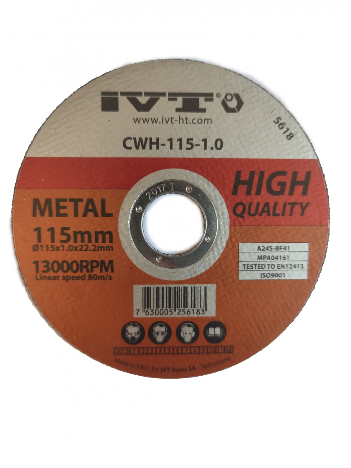 Диск отрезной по металлу IVT CWH 115*10/3826/2319