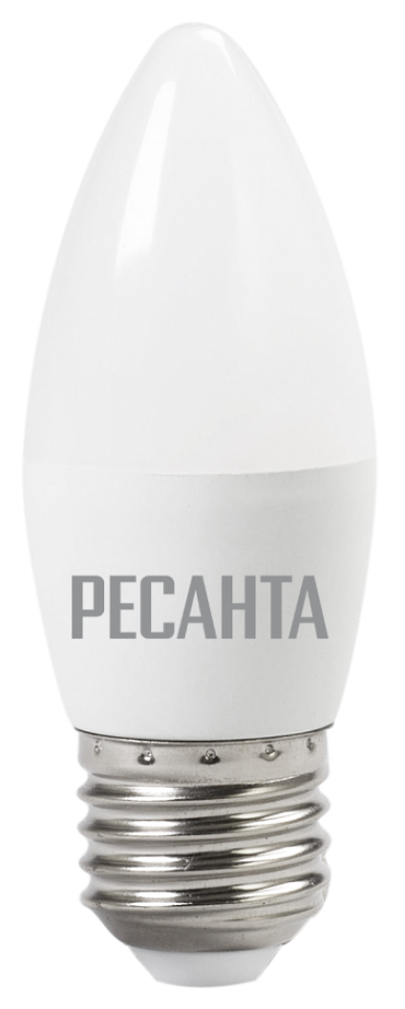 Лампа Ресанта LL-R-С37-6W-230-3K-E27 (свеча) 6Вт тепл. /9