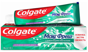 Зубная паста "Colgate" 100мл., Макс Фреш Нежная мята