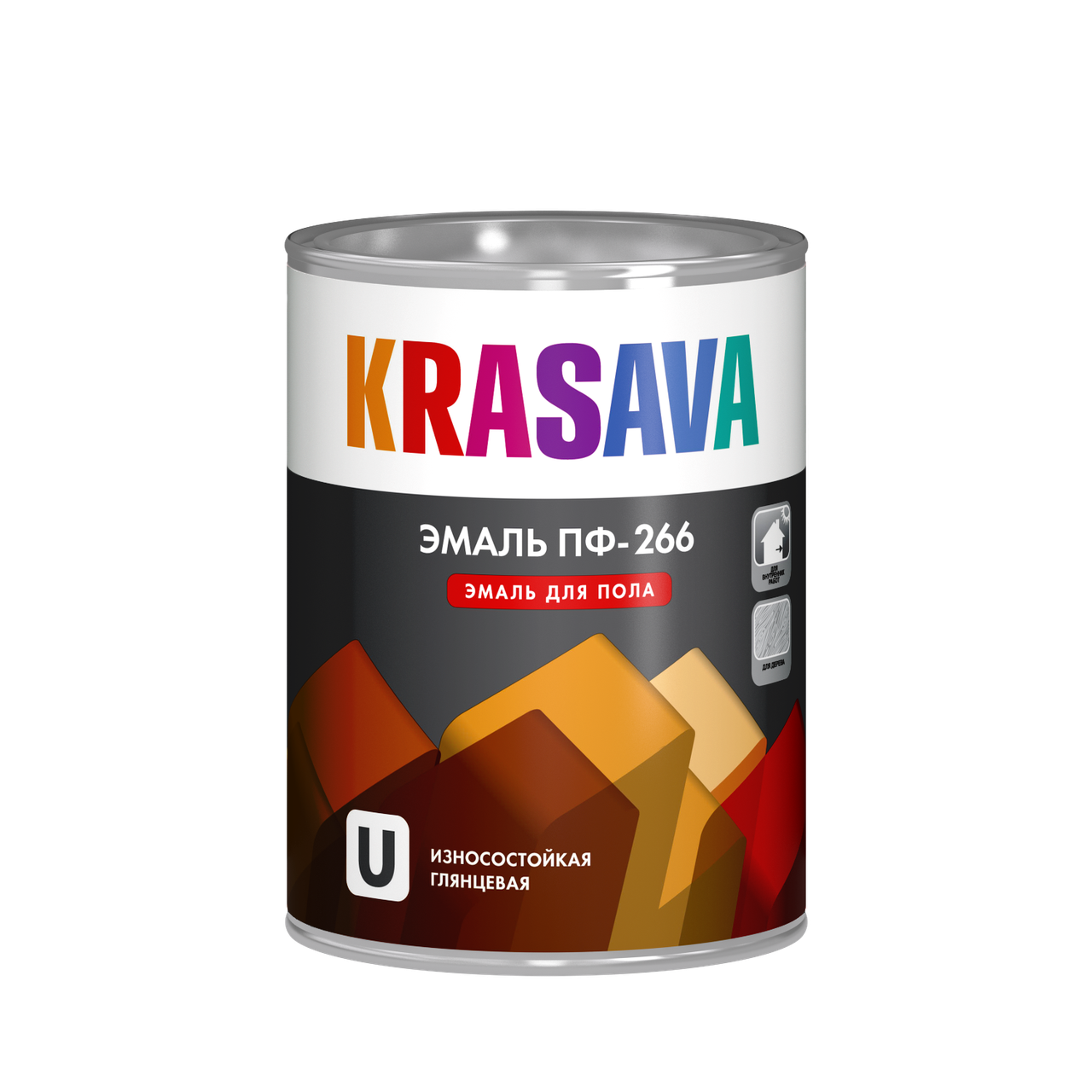 Эмаль ПФ-266 KRASAVA 0,9 кг золотисто-кор./1325