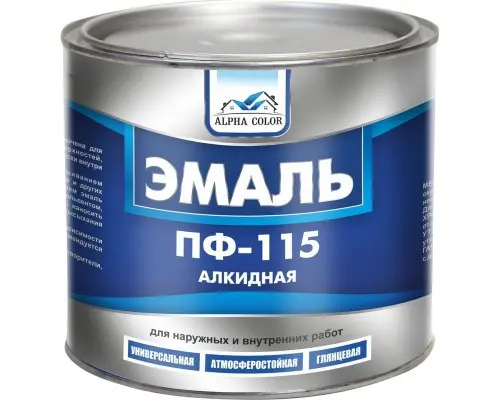 Эмаль ПФ-115 Alpha Color 2,7 кг красная/29848