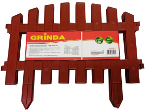 Забор декоративный GRINDA Ар Деко 28*300 см, терракот /422203-T