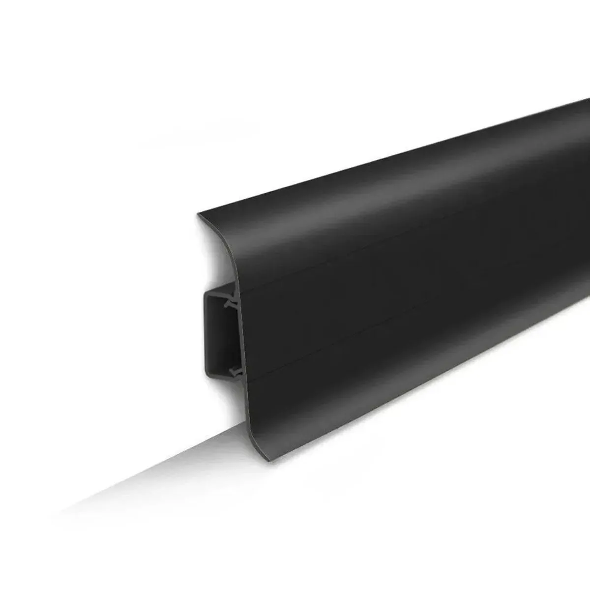 Плинтус напольный с центр.планкой 55мм 2,2м Идеал Классик 007 Черный /6904