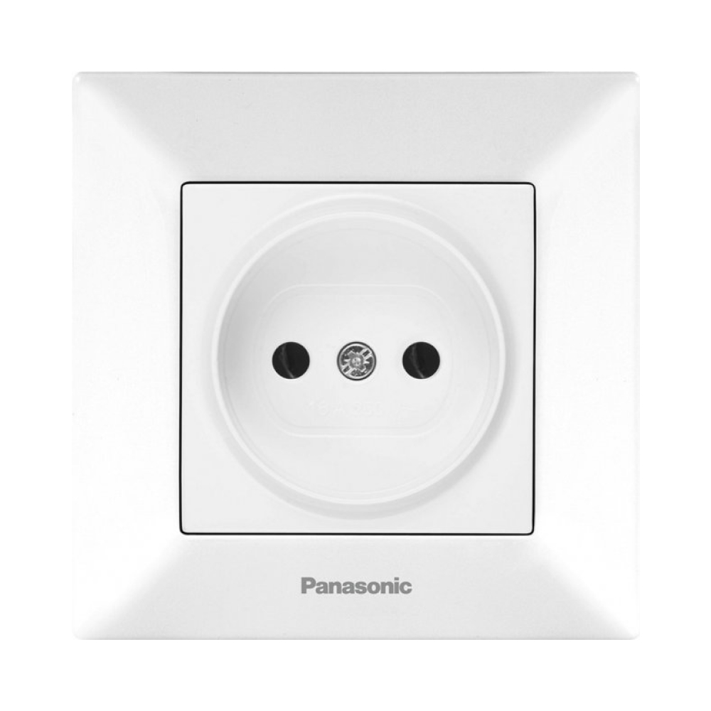 Розетка Panasonic одинарная б/з белая WNTC02012WH Arkedia/315-36045