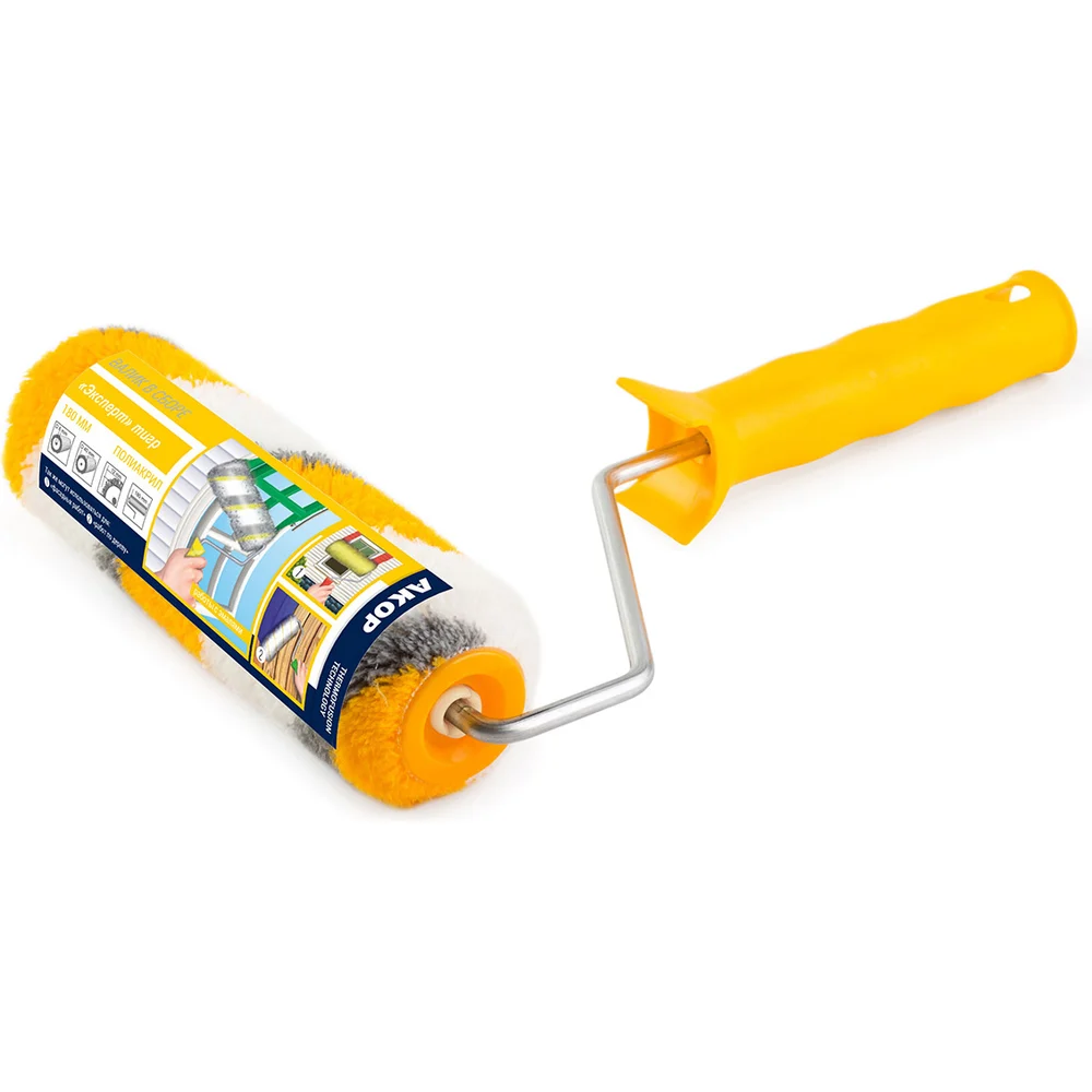 Валик в сборе 180 мм д. 6 мм полиакрил Акор "Эксперт" тигр /0115/3457/75235618