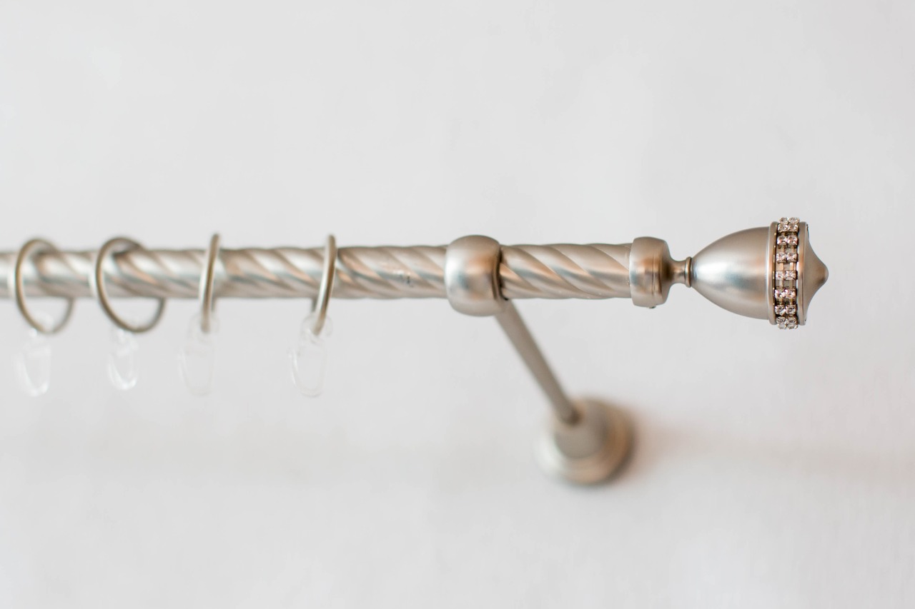 Карниз кованый Авангард "ГЛАМУР" d19 мм сатин 240см /0647