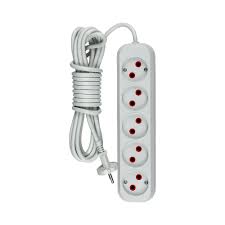 Удлинитель ЗАРЯ 5гн 5м б/з белый /5026