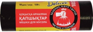 Пакеты для мусора Deluxe 120 л (рул. 10 шт) Р316