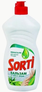 Средство для мытья посуды "SORTI" Бальзам Алоэ вера 450 гр