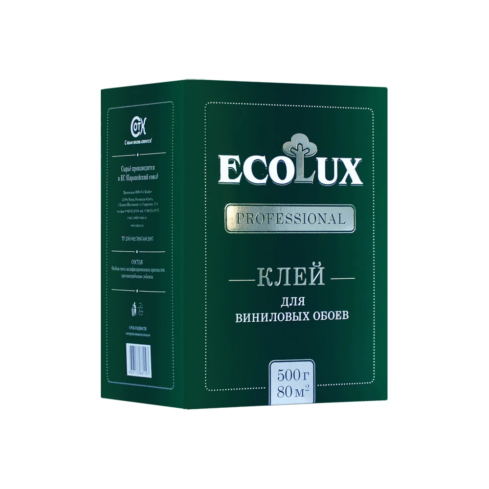 Клей обойный ECOLUX professional Виниловый 500 гр /23293