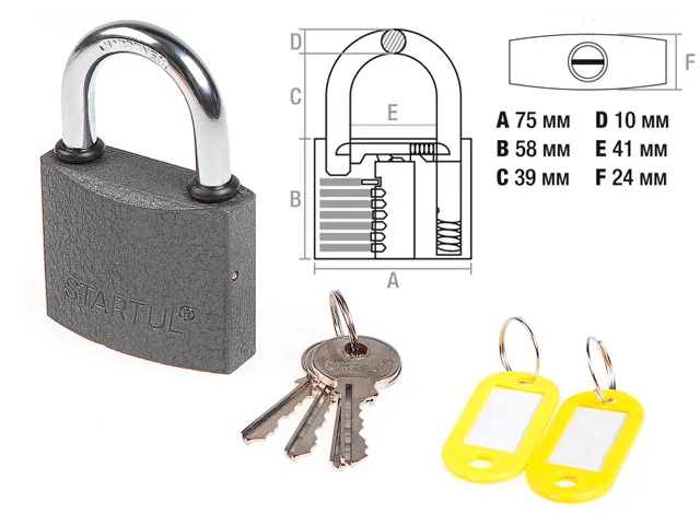 Замок навесной STARTUL STANDART 38 мм ST9084-38 /0028