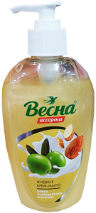 Жидкое крем-мыло "Весна Ассорти" олива и миндальное молочко 280 гр/1521