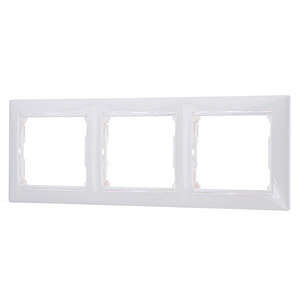 Рамка VALENA 3м белая Leg 774453