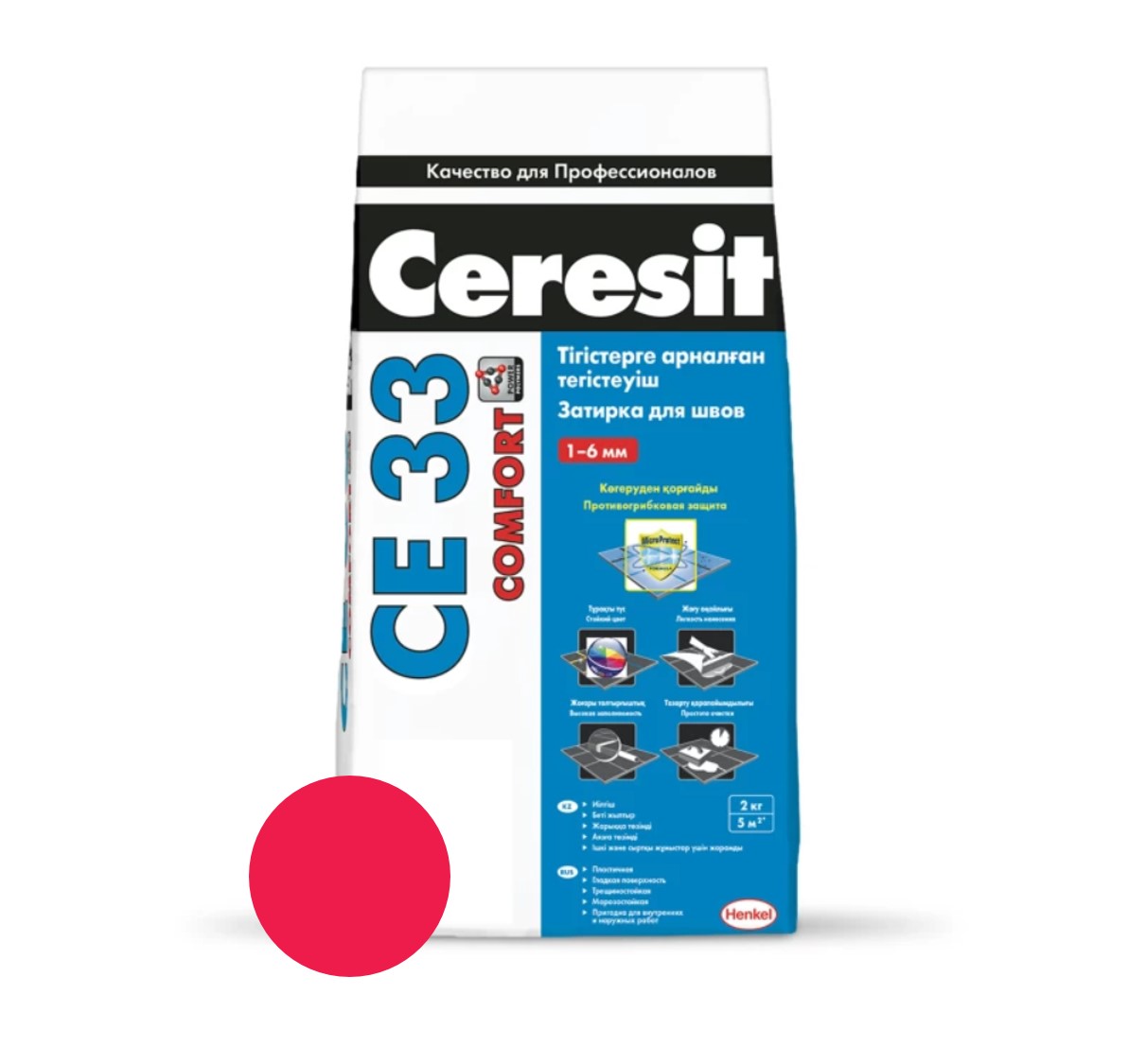 Затирка СЕ-33 Ceresit Comfort 2 кг Чили