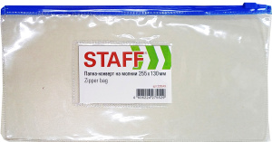 Папка-конверт на молнии МАЛОГО ФОРМАТА 255*130мм STAFF 229549
