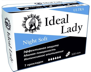 IDEAL LADY прокладки гигиенические Night Sort, 7 шт /18566