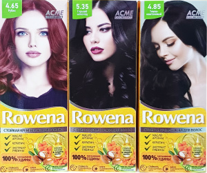 Стойкая Крем-краска для волос "Rowena" в ассортименте