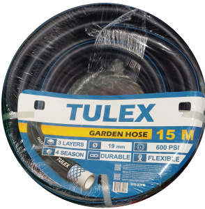 Шланг TULEX 0112-3/4-15  поливочный армированный3-х слойный ПВХ,