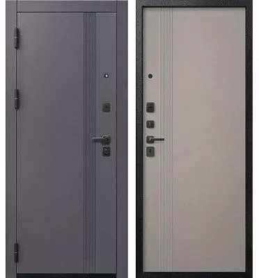 Дверь V-17 Черный муар/Кашемир графит-Кашемир грей 860*2050мм ЛЕВАЯ/11760