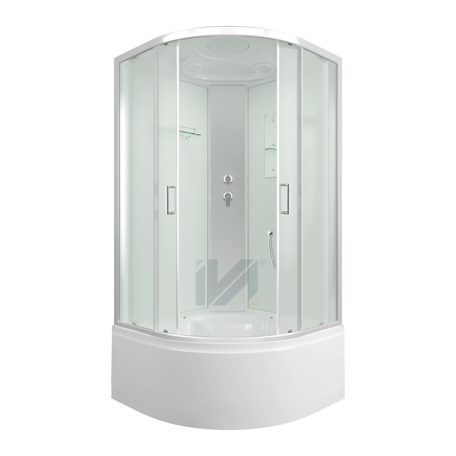 Душевая кабина IVA SC100CM 1000*1000*2150 высокий поддон, светлое стекло /234042