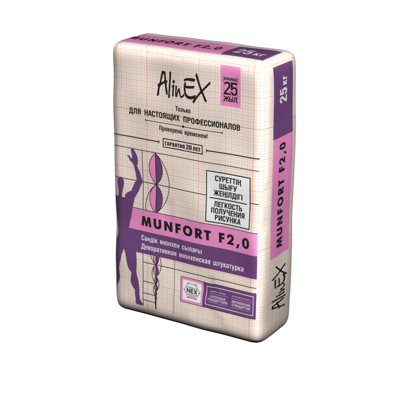 Декоративная штукатурка AlinEX MUNFORT F 1,25, 25 кг /2639