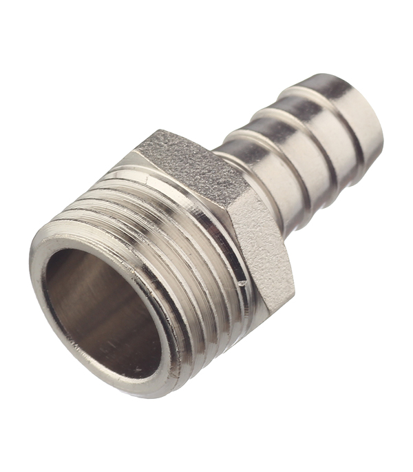 Штуцер под шланг 1/2*8 наруж. никелир.