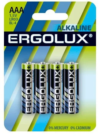 Батарейка Ergolux Alkaline LR03 BL-4 ААА /5692/0013