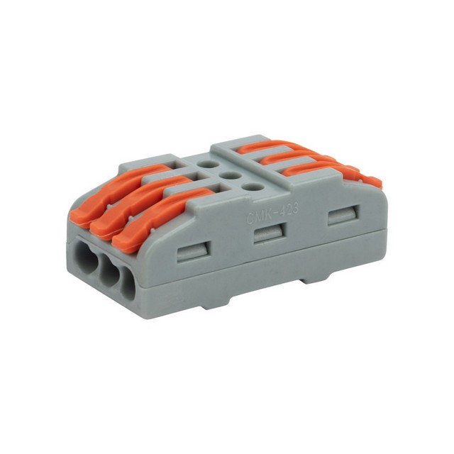 Клемма проходная 3-провод., 6 отверстий, 32А 11-12мм ЗАРЯ/5161