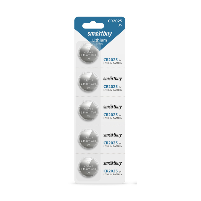 Литиевый элемент питания Smartbuy CR2025/5B (100/4000) (SBBL-2025-5B) ШТУЧНО/3085