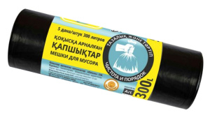 Пакеты для мусора Deluxe 300 л без завязок (рул. 5 шт) Р955