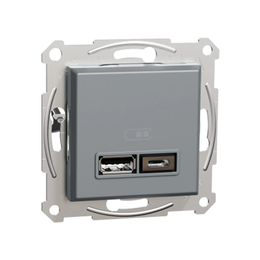 Розетка USB SAKURA (Тип А +С) с/у серая TEKLED Electric/282-03328