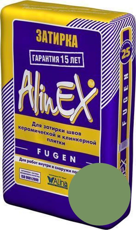 Затирка AlinEX FUGEN, 5 кг (оливковая, для швов плитки)