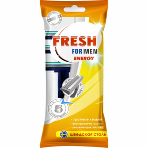 Станок для бритья FRESH FOR MEN ENERGY 5 шт тройное лезвие