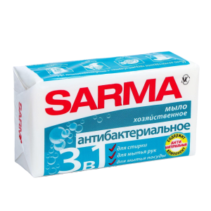 Мыло хозяйственное SARMA антибактериальное 140 гр /11148