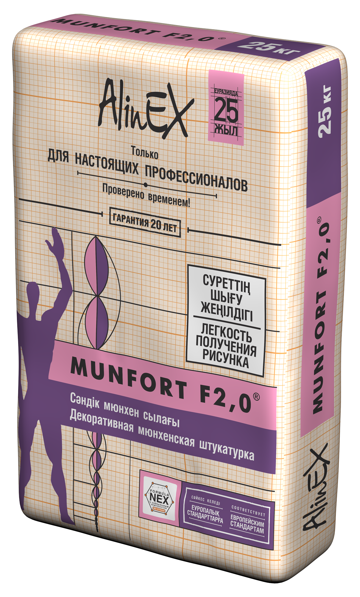 Декоративная штукатурка AlinEX MUNFORT F 2.0, 25 кг /0525