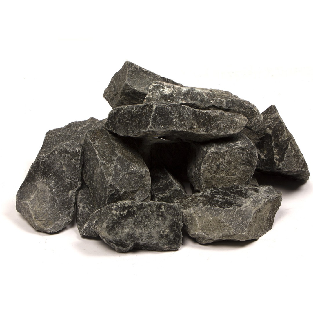 Камни Габбро-диабаз, колотые, 20 кг в коробке 10-003