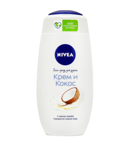 Гель-уход для душа "NIVEA" Крем и кокос (с маслом жожоба) 250мл