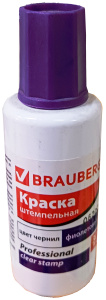 Краска штемпельная BRAUBERG фиолетовая, 30 мл. водостойкая 227982