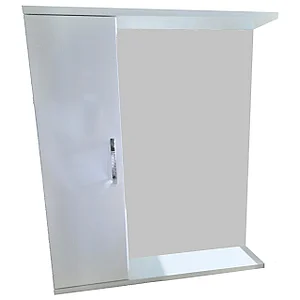 Шкаф зеркальный Модерн 60, мрамор белый/231134