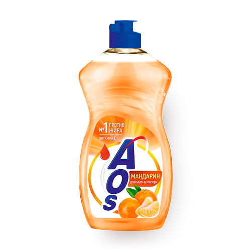 Средство для мытья посуды AOS 450гр Мандарин/10383