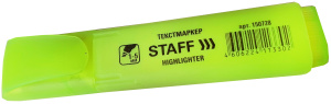 Текстмаркер STAFF эконом, скошенный наконечник 1-5мм, лимонный 150728