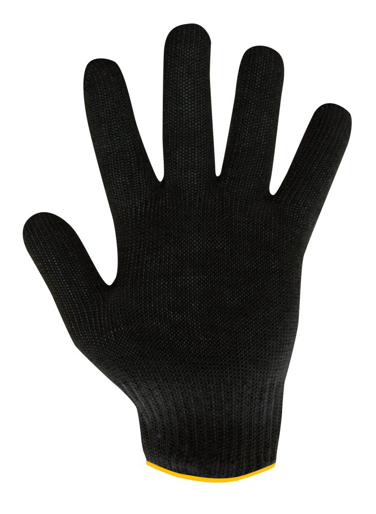 Перчатки х/б 4-х нитка ПВХ 10класс КАПКАН ЧЕРН/БЕЛ  /19404