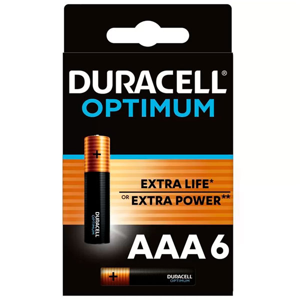 Батарейка Duracell OPTIMUM AAA 6BKP CEE 6шт/5015600