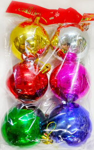 Елочные игрушки шарик разноцветный