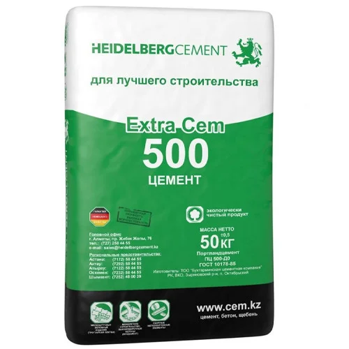 Цемент ПЦ-500, 50 кг ЦЕМ I 42,5 Россия /8199