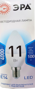 Лампа светодиодная ЭРА LED В35-11W-840-Е14 (диод, свеча, 11Вт, нейтр, Е14)/2363