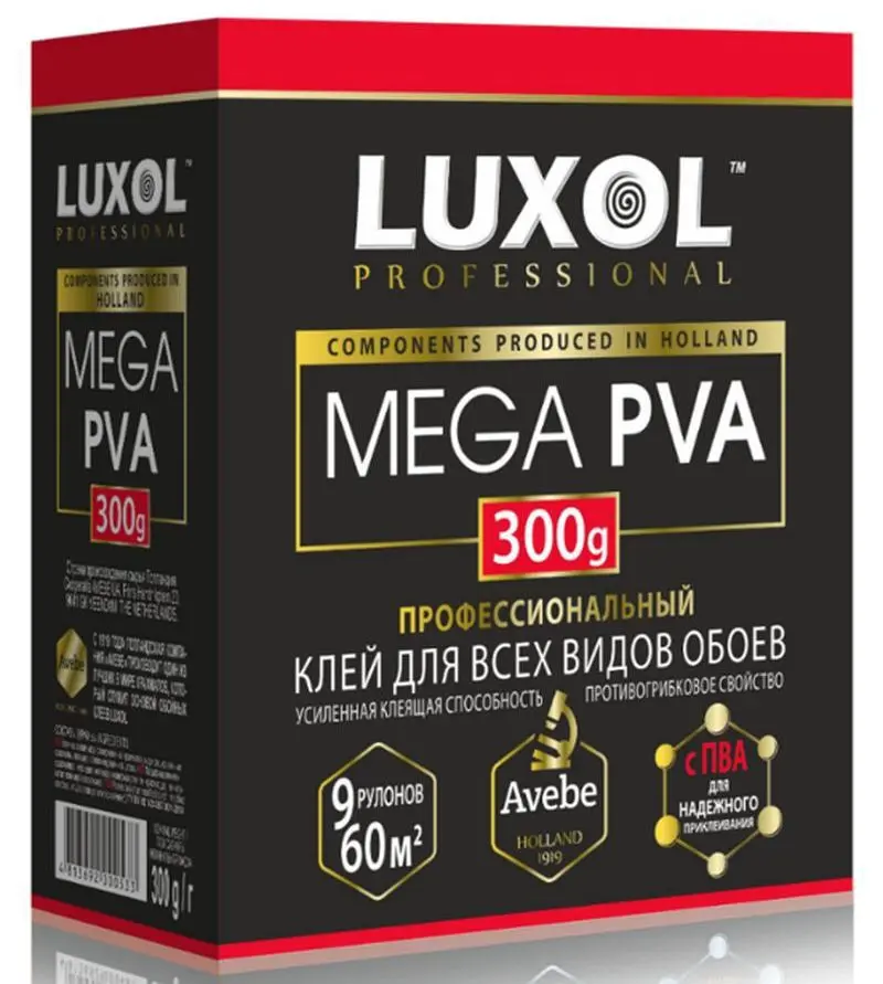 Клей обойный LUXOL MEGA PVA (Professional) 500 гр /19532