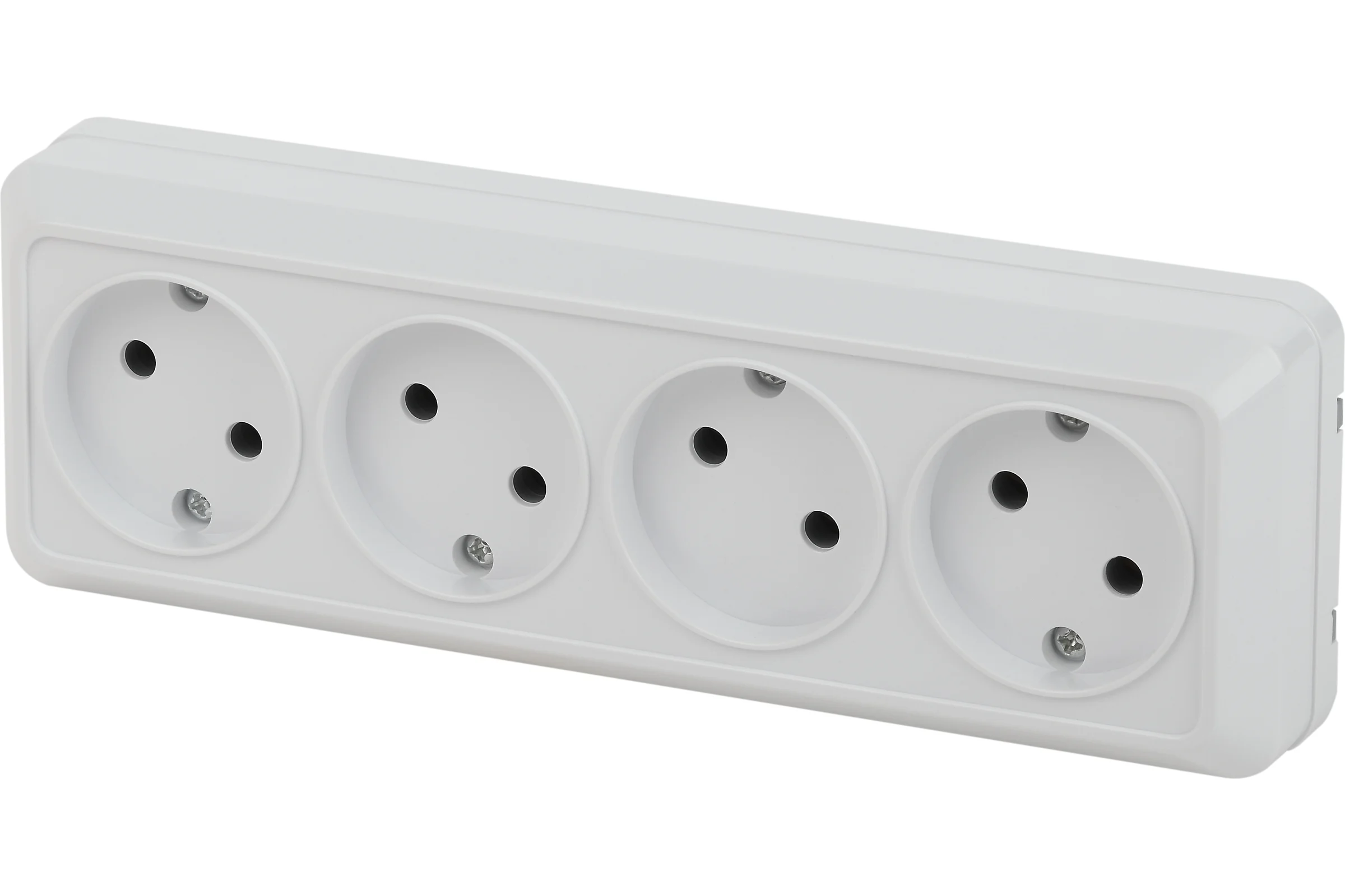 Розетка INTRO QUADRO 2-207-01 4м б/з 16А 250В IP20 ОУ белая/0910