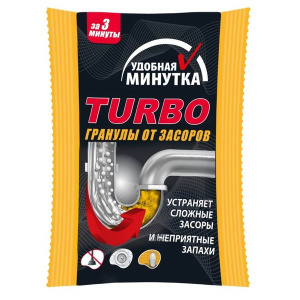 Средство от засоров UNICUM Удобная минутка TURBO гранулы 70 гр/7406