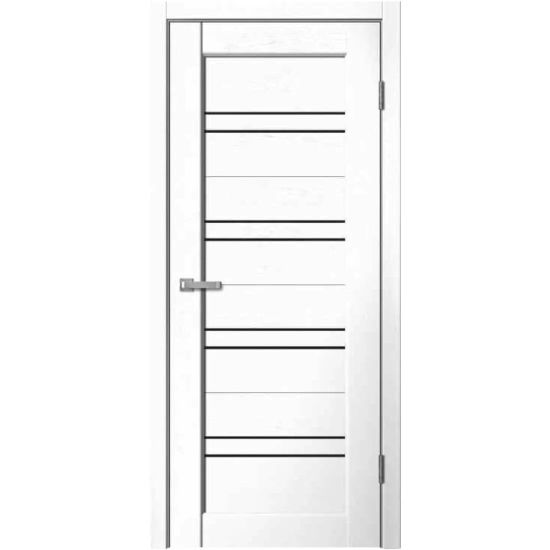 ST01 Полотно дверное 800*2000 ПВХ Snow soft ЧЕРНОЕ СТЕКЛО/546-800